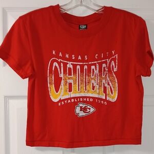 NFL Kansas City Chiefs Red and Yellow Short Sleeve Tee